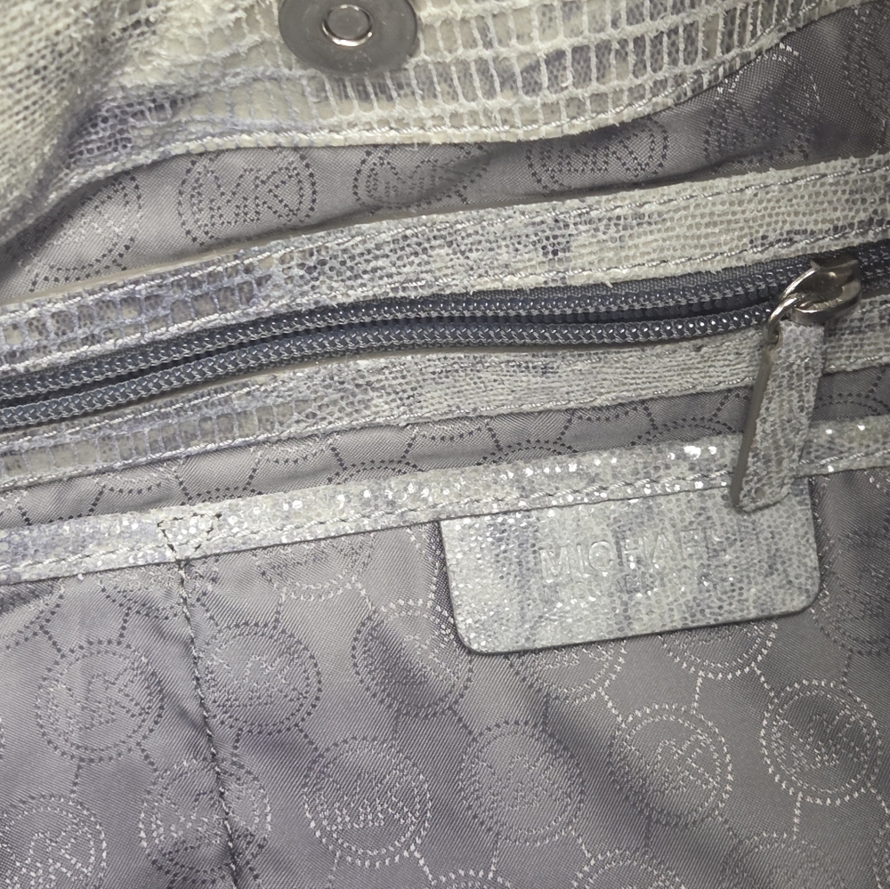 Michael Kors Shimmering Silver Shoulder Bag - Picture 6 of 10